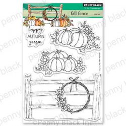 Penny Black Fall Fence Stamp