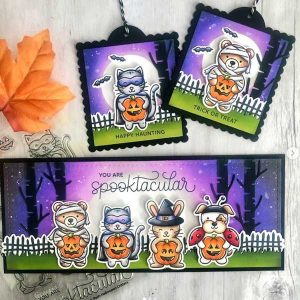 Pretty Pink Posh Halloween Borders Stamp <span style="color:red;">Preorder–more very soon</span> class=