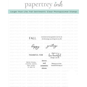 Papertrey Ink Larger Than Life: Fall Sentiments Stamp