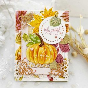 Papertrey Ink Thankful For Fall Sentiments Stamp class=