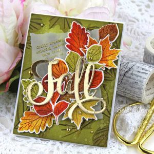 Papertrey Ink Fallen Leaves Stencil Collection class=