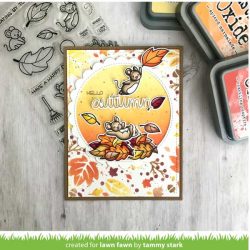 Lawn Fawn Fall Leaves Background Stencils