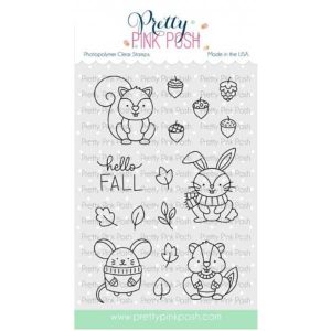 Pretty Pink Posh Cozy Fall Critters Stamp