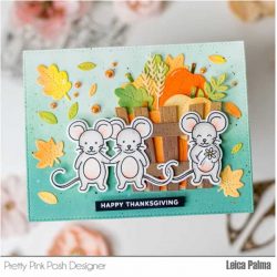 Pretty Pink Posh Mouse Friends Stamp