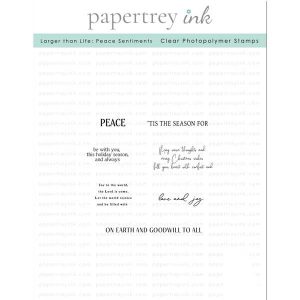 Papertrey Ink Larger Than Life: Peace Sentiments Stamp