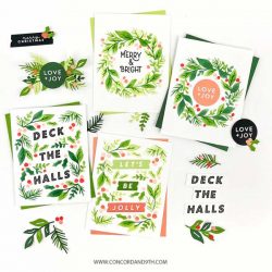 Concord & 9th Boughs & Holly Stencil Pack