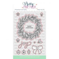 Pretty Pink Posh Pine Wreath Stamp Set