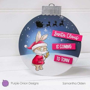 Purple Onion Designs Santa Silhouette Stamp class=