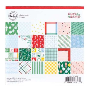 Pinkfresh Studio Happy Holidays Paper Pack – 6″x6″