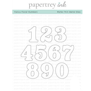 Papertrey Ink Fancy Floral Numbers Die