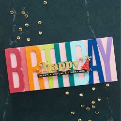 Spellbinders Happy Birthday Be Bold Color Block Dies