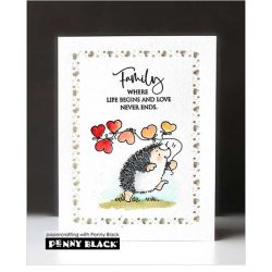 Penny Black Hearts Away Stamp
