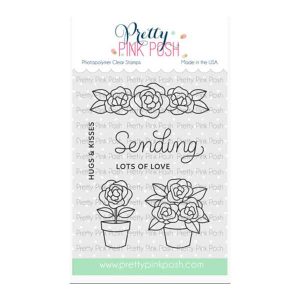 Pretty Pink Posh Potted Roses Stamp Set