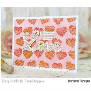 Pretty Pink Posh Layered Valentine Hearts Stencils (4 pack) class=