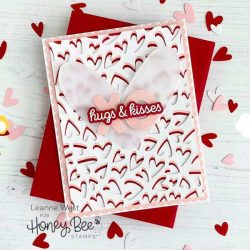 Honey Bee Stamps Fluttering Hearts Cover Plate Honey Cuts