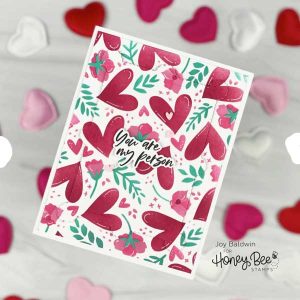 Honey Bee Stamps Hearts in Bloom Layering Background Stencils class=