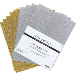 Spellbinders Glitter Foam Sheets – Gold & Silver