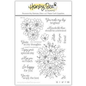 Honey Bee Stamps Daisy Layers Bouquet Stamp