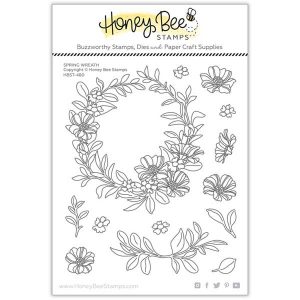 Honey Bee Stamps Spring Wreath Stamp