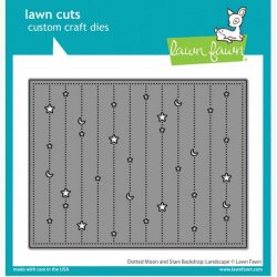 Lawn Fawn Dotted Moon and Stars Backdrop - Landscape Lawn Cuts