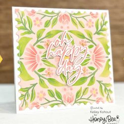 Honey Bee Stamps Folk Art Daisy Layering Background Stencils