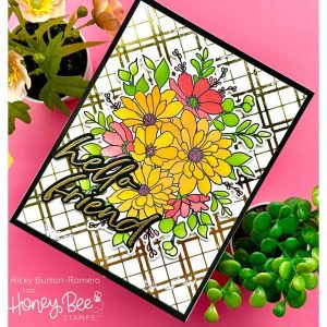 Honey Bee Stamps Daisy Layers Bouquet Stencils class=