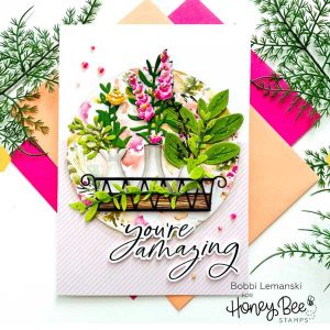 Honey Bee Stamp Pinstripes & Polka Dots Spring Paper Pad class=