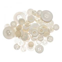 Buttons Galore Button Mason Jars – Antique White