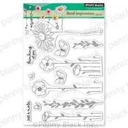 Penny Black Floral Impressions Stamp Set