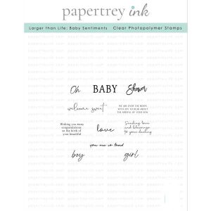 Papertrey Ink Larger Than Life: Baby Sentiments Stamp