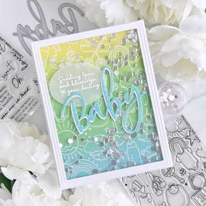 Papertrey Ink Baby Background Stamp class=