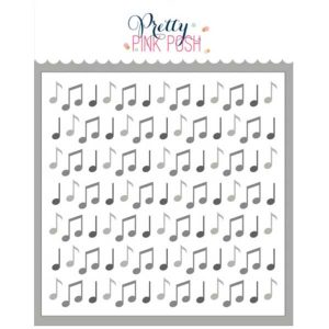 Pretty Pink Posh Layered Music Notes Stencils (3 Pack)