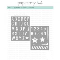 Papertrey Ink Grunge Alphabet Stencil Collection
