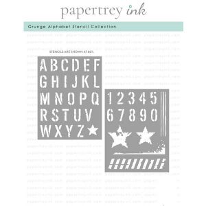 Papertrey Ink Grunge Alphabet Stencil Collection class=