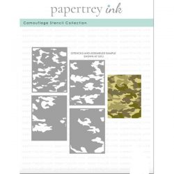 Papertrey Ink Camouflage Stencil Collection