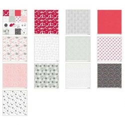 Moda Scrap Paper Pack 12″ x 12″ – Spring Poppies
