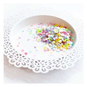 Pretty Pink Posh Rainbow Shimmer Confetti Mix class=