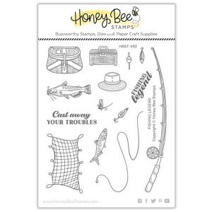 Honey Bee Stamps Fishing Legend Stamp