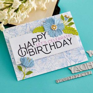 Spellbinders BetterPress Plate - Happy Birthday Celebrate class=