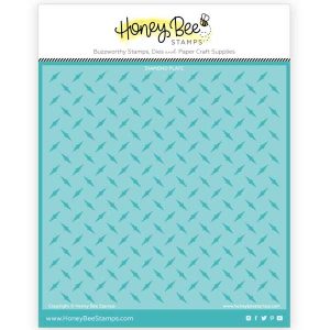 Honey Bee Stamps Diamond Plate Background Stencil