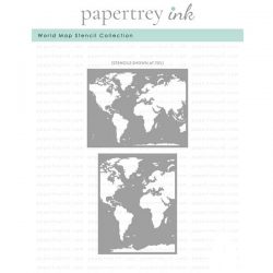 Papertrey Ink World Map Stencil Collection
