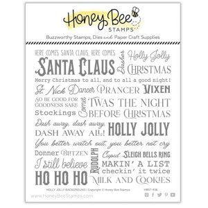 Honey Bee Stamps Holly Jolly Background Stamp