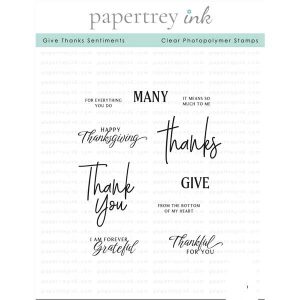 Papertrey Ink Give Thanks Sentiments Stamp