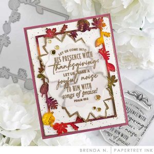 Papertrey Ink Border Bling: Falling Leaves Die <span style="color:red;">PREORDER</span> class=