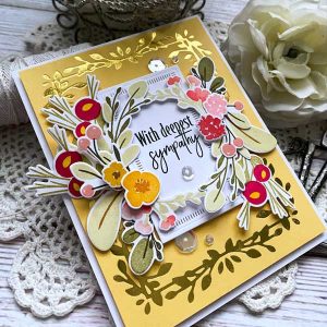 Papertrey Ink Exquisite Leaf Frame Hot Foil Plate class=