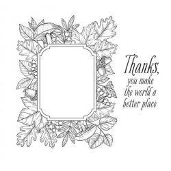 Spellbinders BetterPress Plate - Autumn Thanks Frame