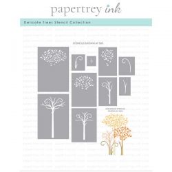 Papertrey Ink Delicate Trees Stencil Collection