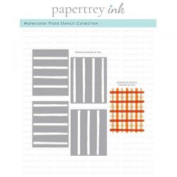 Papertrey Ink Watercolor Plaid Stencil Collection