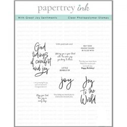 Papertrey Ink With Great Joy Sentiments Stamp