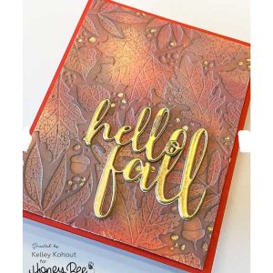 Honey Bee Stamps Fall Leaves 3D Embossing Folder class=